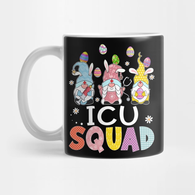 ICU Squad Bunny Gnome Rabbit Eggs Hunting Nurse Easter Day by Kens Shop